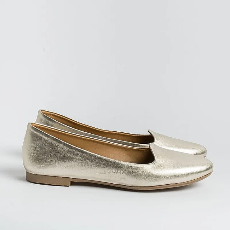 Anna F. Anna F - Ballerina - 5261 - Laminato Platino<Collezione Scarpe Donna Ballerine