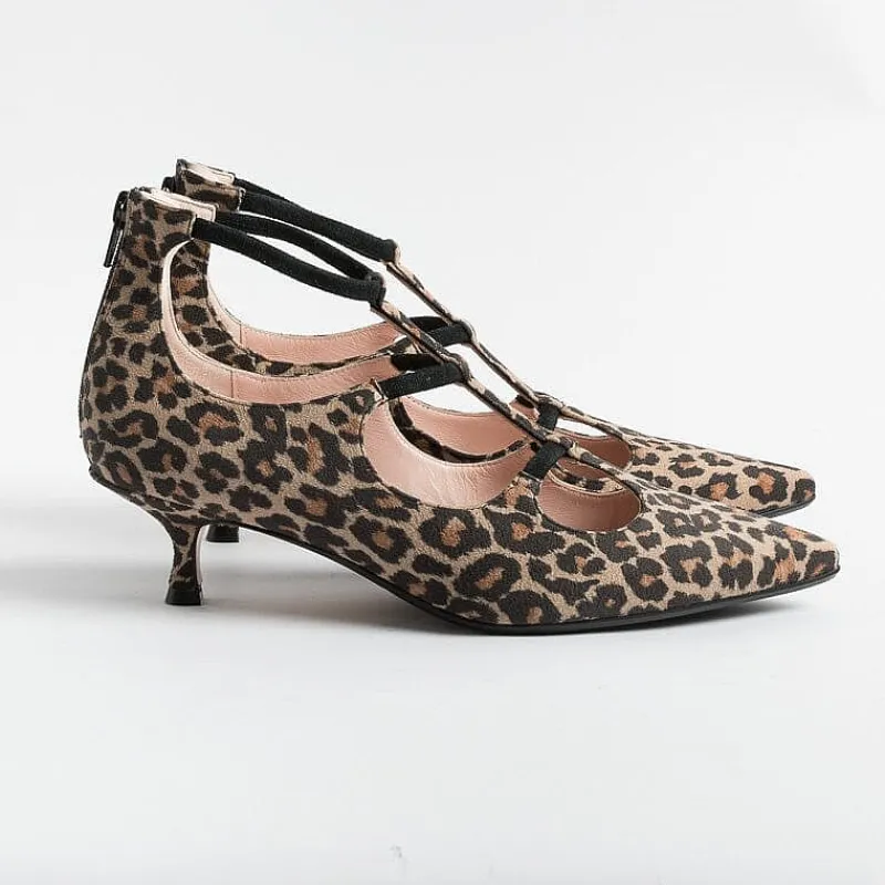 Anna F. - Decollete - 1376 - Tessuto Stretch - Maculato<Collezione Scarpe Donna Decollete