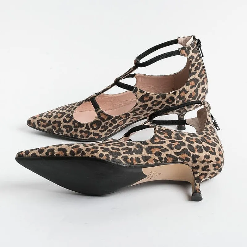 Anna F. - Decollete - 1376 - Tessuto Stretch - Maculato<Collezione Scarpe Donna Decollete