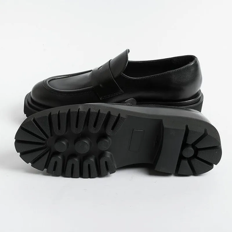 Anna F. Anna F - Mocassino - 1438 - Pelle - Nero<Collezione Scarpe Donna Mocassini