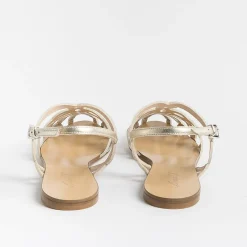 Anna F. - Sandali Bassi 3628 - Laminato Platino<Collezione Scarpe Donna Sandali Bassi