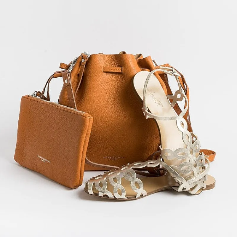 Anna F. - Sandali Bassi 3628 - Laminato Platino<Collezione Scarpe Donna Cerimonia - Scarpe E Pochette