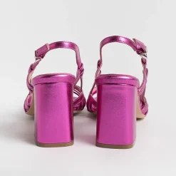 Anna F. - Sandali Con Tacco- 3623 - Laminato Fucsia<Collezione Scarpe Donna Cerimonia - Scarpe E Pochette