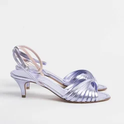 Anna F. - Sandali Con Tacco - 3661 - Laminato Lilla<Collezione Scarpe Donna Sandali Con Tacco