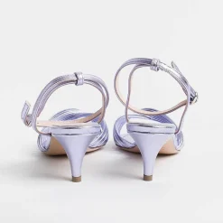 Anna F. - Sandali Con Tacco - 3661 - Laminato Lilla<Collezione Scarpe Donna Sandali Con Tacco