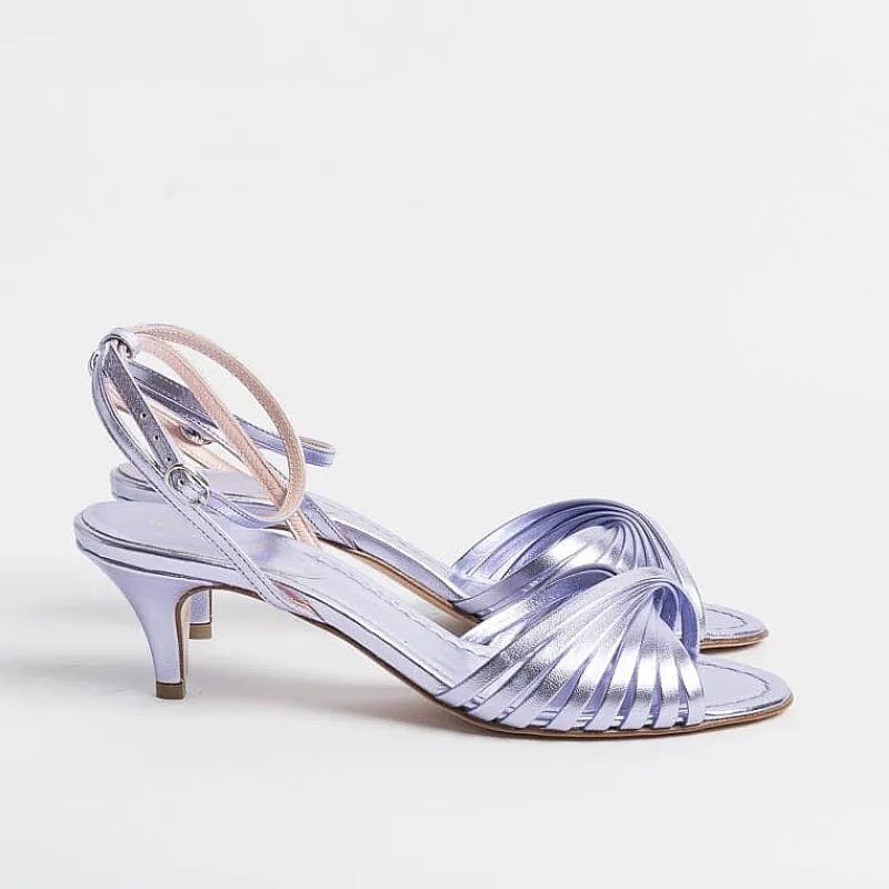 Anna F. - Sandali Con Tacco - 3661 - Laminato Lilla<Collezione Scarpe Donna Cerimonia - Scarpe E Pochette