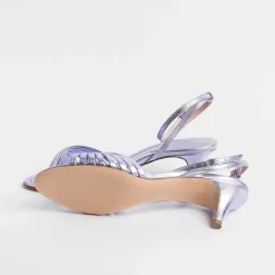 Anna F. - Sandali Con Tacco - 3661 - Laminato Lilla<Collezione Scarpe Donna Cerimonia - Scarpe E Pochette
