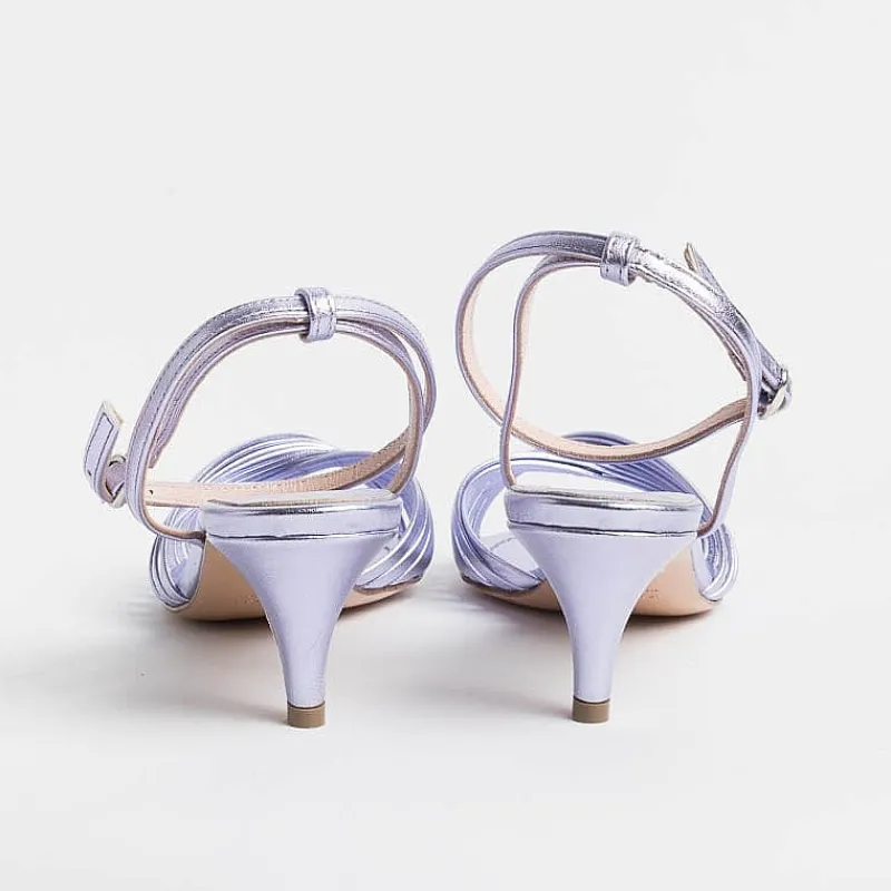 Anna F. - Sandali Con Tacco - 3661 - Laminato Lilla<Collezione Scarpe Donna Cerimonia - Scarpe E Pochette