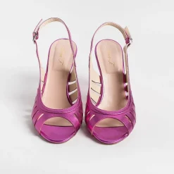 Anna F. - Sandali Con Tacco- 3656 - Laminato Fucsia<Collezione Scarpe Donna Cerimonia - Scarpe E Pochette
