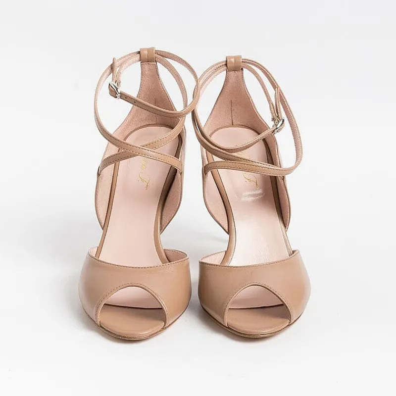 Anna F. - Sandali Con Tacco- 3640 - Nappa Camelia<Collezione Scarpe Donna Cerimonia - Scarpe E Pochette