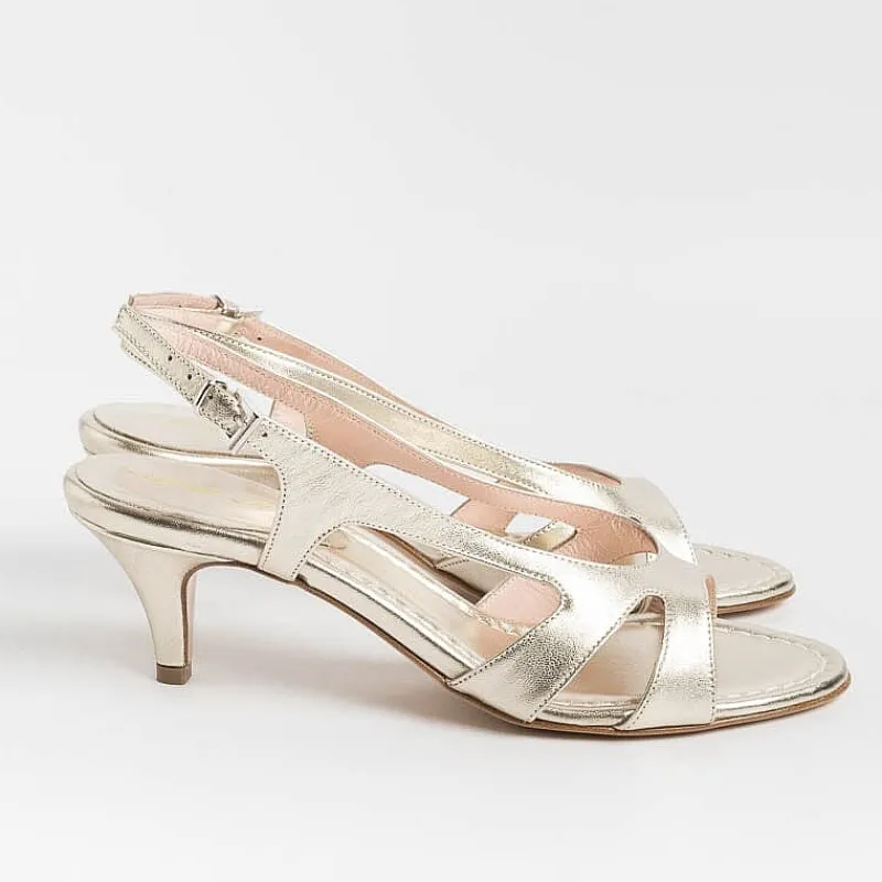 Anna F. - Sandali Con Tacco- 3664 - Laminato Platino<Collezione Scarpe Donna Cerimonia - Scarpe E Pochette