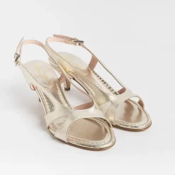 Anna F. - Sandali Con Tacco- 3664 - Laminato Platino<Collezione Scarpe Donna Cerimonia - Scarpe E Pochette