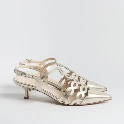 Anna F. - Sling Back - 1483 - Laminato Platino<Collezione Scarpe Donna Sling Back