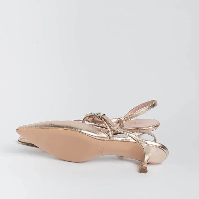 Anna F. - Sling Back 1318 - Laminato Cipria<Collezione Scarpe Donna Sling Back