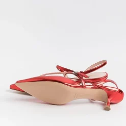 Anna F. - Sling Back 1318 - Laminato Rosso<Collezione Scarpe Donna Cerimonia - Scarpe E Pochette