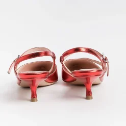 Anna F. - Sling Back 1318 - Laminato Rosso<Collezione Scarpe Donna Cerimonia - Scarpe E Pochette