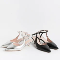 Anna F. - Slingback - 1411 - Laminato Argento<Collezione Scarpe Donna Sposa