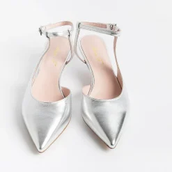 Anna F. - Slingback - 1411 - Laminato Argento<Collezione Scarpe Donna Cerimonia - Scarpe E Pochette