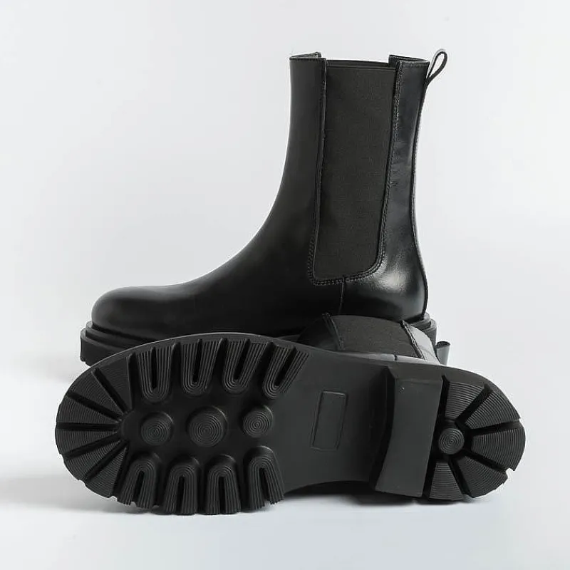 Anna F. Anna F - Stivaletto - 9715 - Pelle Nero<Collezione Scarpe Donna Stivaletti
