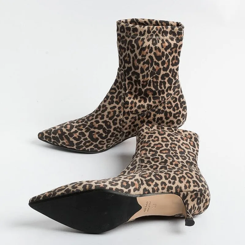Anna F. Anna F - Stivaletto - 9800 - Tessuto Stretch - Maculato<Collezione Scarpe Donna Stivaletti