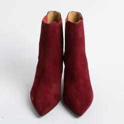 Anna F. Anna F - Stivaletto - 9884 - Velour Carminio<Collezione Scarpe Donna Stivaletti