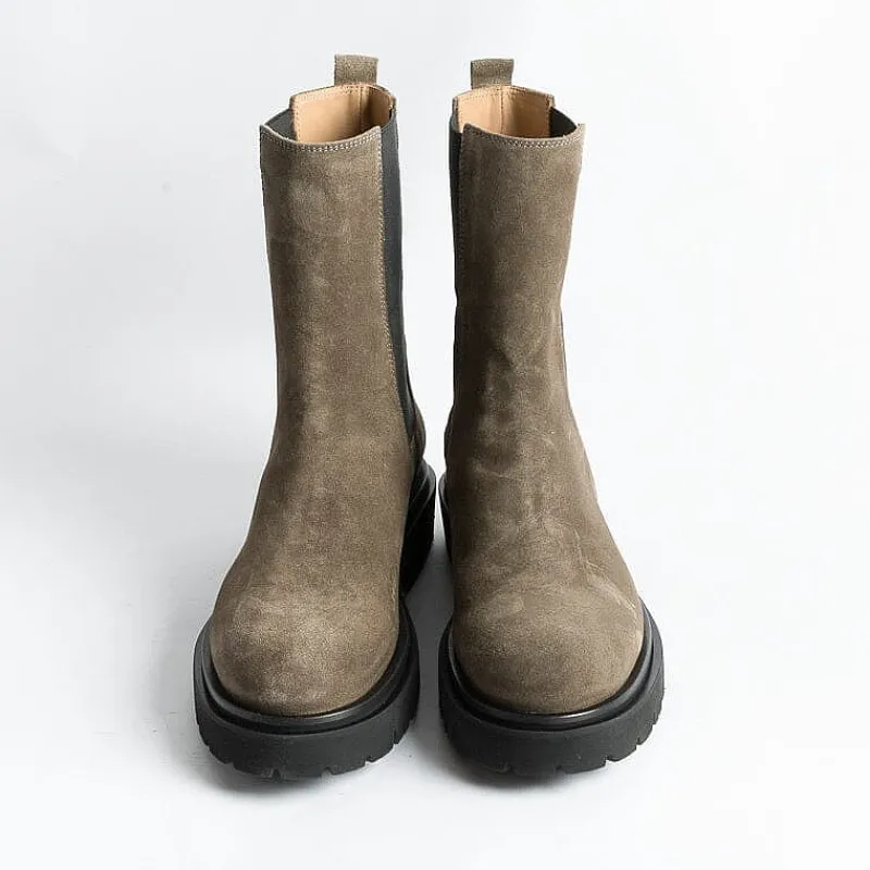 Anna F. Anna F - Stivaletto - 9715 - Velour - Tortora<Collezione Scarpe Donna Stivaletti