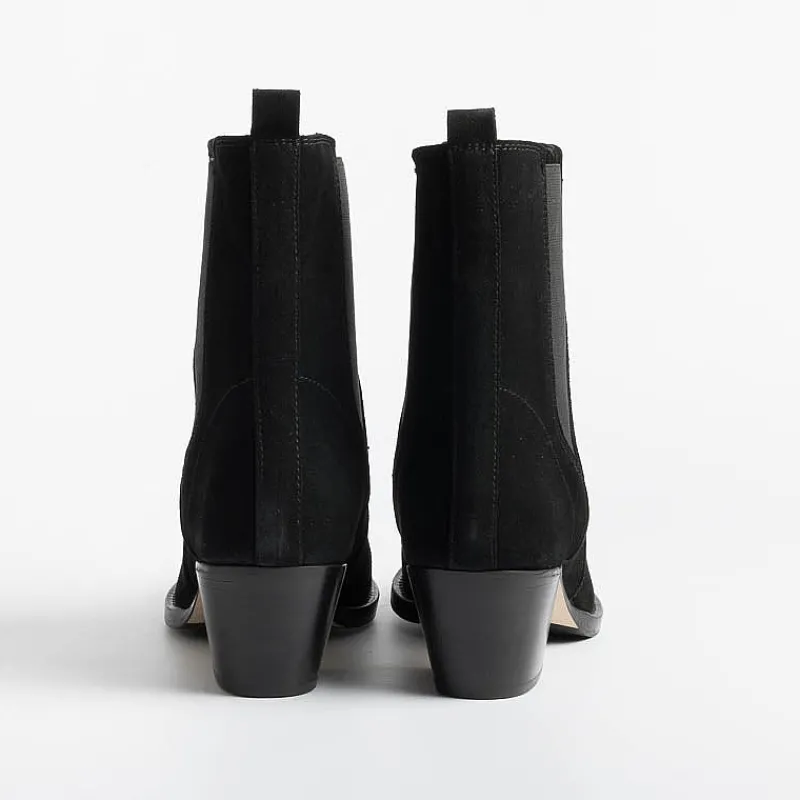 Anna F. Anna F - Texano - 9690 - Velour Nero<Collezione Scarpe Donna Texani