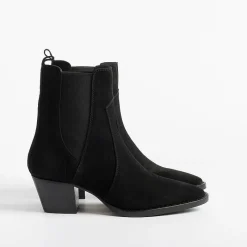 Anna F. Anna F - Texano - 9690 - Velour Nero<Collezione Scarpe Donna Texani