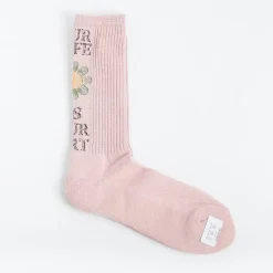 ANONYMOUS - Calzino- Rosa/ Scritta<Collezione Accessori Donna Calzini