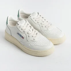 AUTRY - Collezione donna Autry - Aulw Ll56 - Sneakers Low Wom All Leat - Bianco Verde Malachite<Collezione Scarpe Donna Sneakers