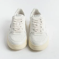 AUTRY - Collezione donna Autry - Aulw Ll56 - Sneakers Low Wom All Leat - Bianco Verde Malachite<Collezione Scarpe Donna Sneakers
