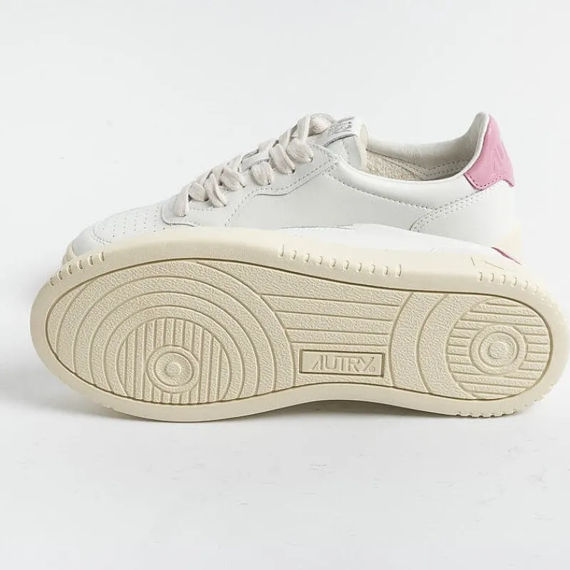 AUTRY - Collezione donna Autry - Aulw Ll55 -Sneakers Low Wom All Leat - Bianco Malva<Collezione Scarpe Donna Sneakers