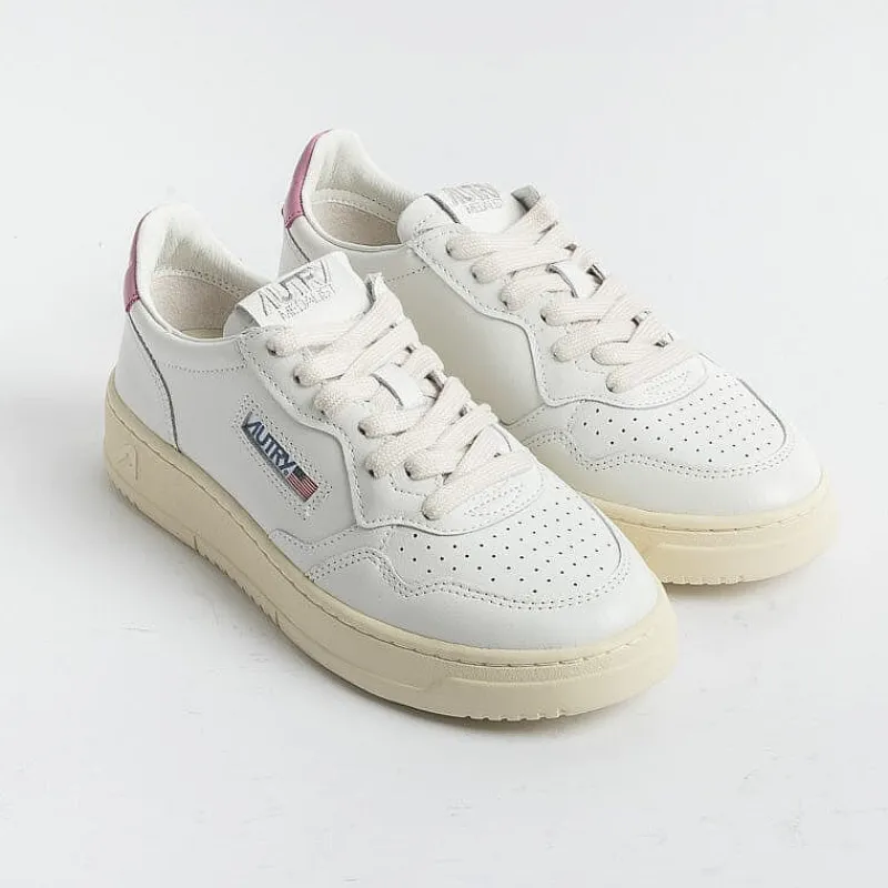 AUTRY - Collezione donna Autry - Aulw Ll55 -Sneakers Low Wom All Leat - Bianco Malva<Collezione Scarpe Donna Sneakers