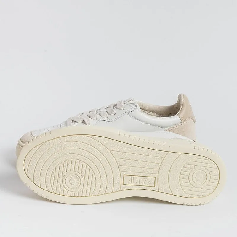 AUTRY - Collezione donna Autry - Aulw Ls58 - Sneakers Low Wom Leat - Bianco Beige Pepper<Collezione Scarpe Donna Sneakers