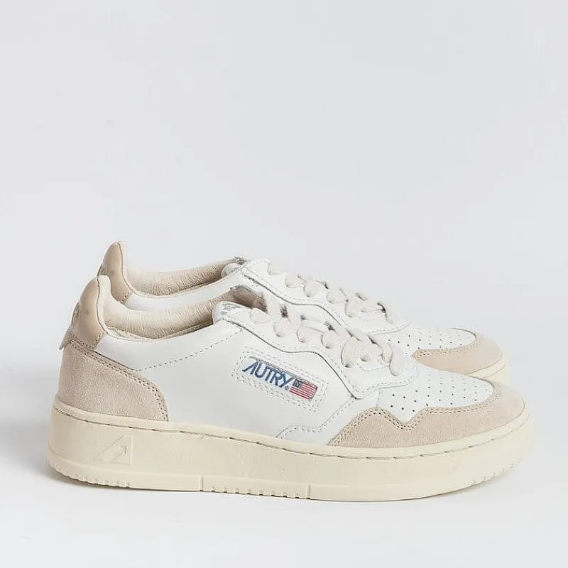 AUTRY - Collezione donna Autry - Aulw Ls58 - Sneakers Low Wom Leat - Bianco Beige Pepper<Collezione Scarpe Donna Sneakers