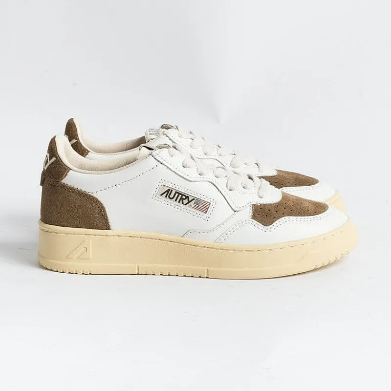 AUTRY - Collezione donna Autry - Aulw Sl06 - Sneakers - Low Wom Suede Leat - Bianco Cigar<Collezione Scarpe Donna Sneakers