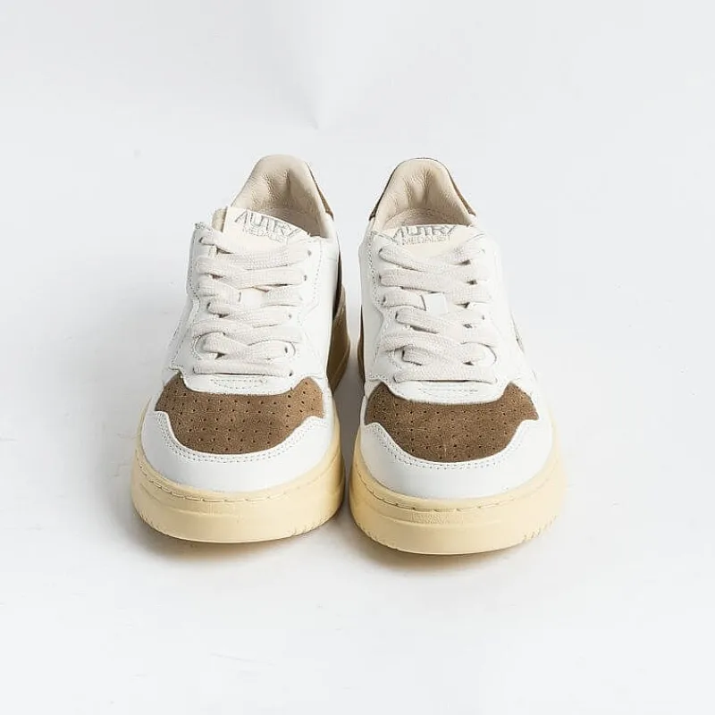 AUTRY - Collezione donna Autry - Aulw Sl06 - Sneakers - Low Wom Suede Leat - Bianco Cigar<Collezione Scarpe Donna Sneakers