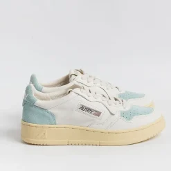 AUTRY - Collezione donna Autry - Aulw Sl02 - Sneakers Low Wom Suede Leat - Bianco Turchese<Collezione Scarpe Donna Sneakers