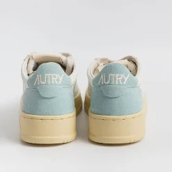 AUTRY - Collezione donna Autry - Aulw Sl02 - Sneakers Low Wom Suede Leat - Bianco Turchese<Collezione Scarpe Donna Sneakers
