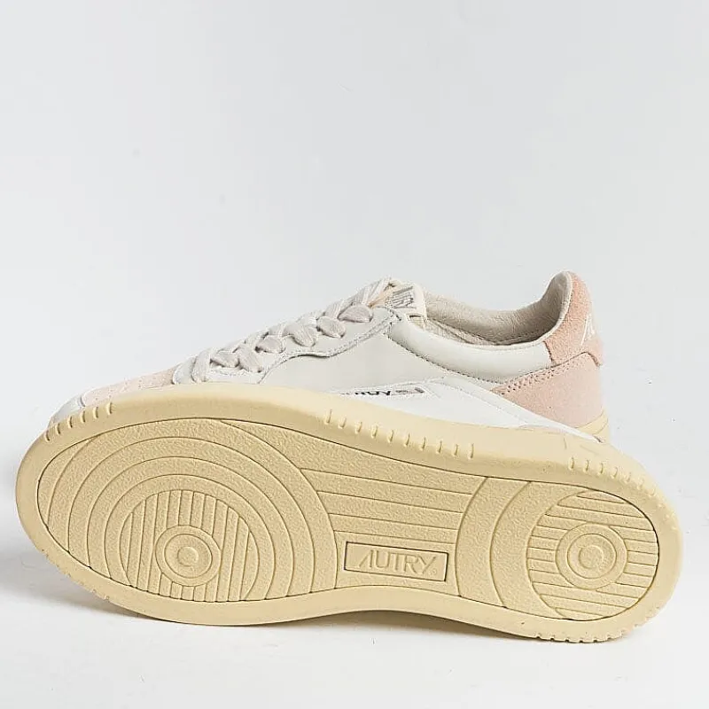 AUTRY - Collezione donna Autry - Aulw Sl03 -Sneakers Low Wom Suede Leat - Bianco Rosa<Collezione Scarpe Donna Sneakers
