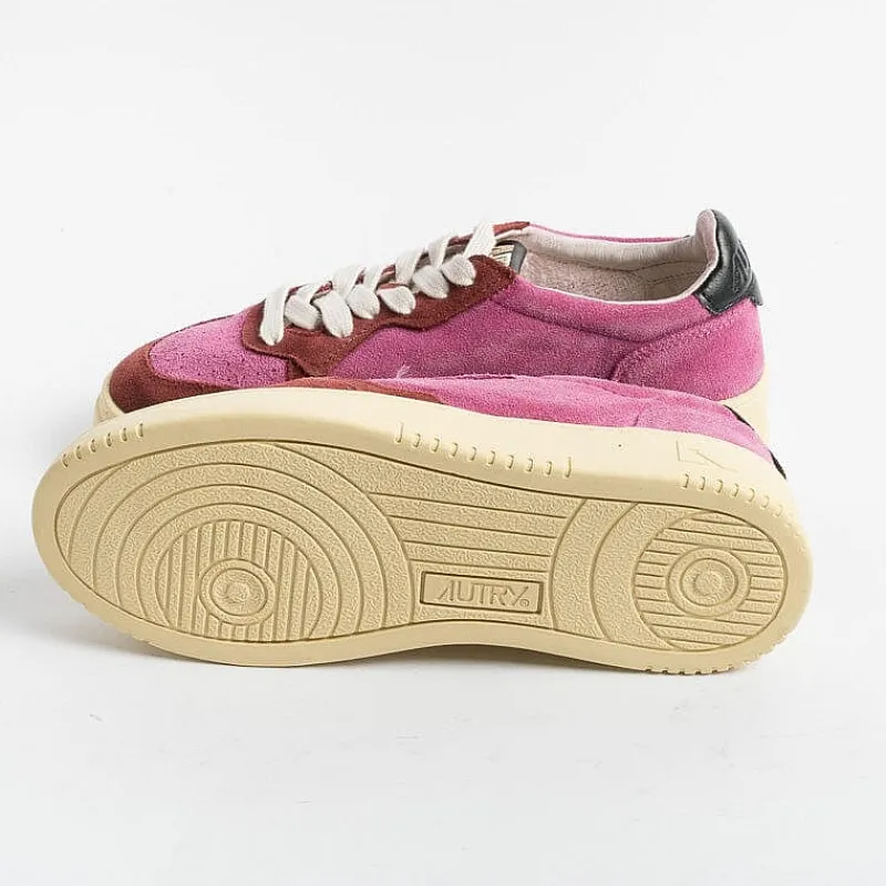AUTRY - Collezione donna Autry - Aulw Ss19 -Sneakers Low Wom Leat - Fucsia Bordeaux<Collezione Scarpe Donna Sneakers