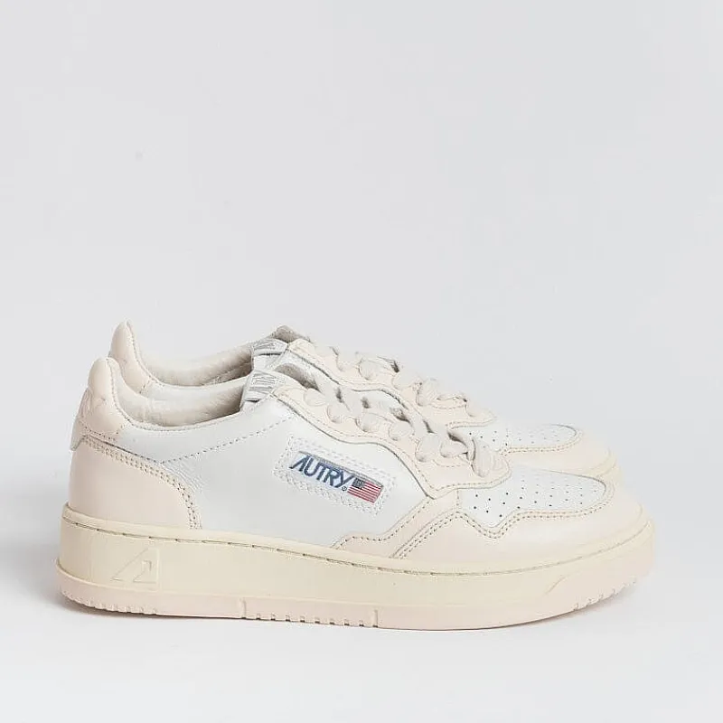 AUTRY - Collezione donna Autry - Aulw Wb28 - Sneakers Low Wom Leat - Bianco Rosa Chiaro<Collezione Scarpe Donna Sneakers