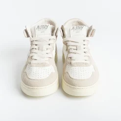 AUTRY - Collezione donna Autry - Aumw Gs02 - Sneakers Mid Wom Goat - Bianco Rosa<Collezione Scarpe Donna Sneakers