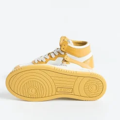 AUTRY - Collezione donna Autry - Aumw Wb12 - Sneakers Mid Wom Leat - Mustard<Collezione Scarpe Donna Sneakers