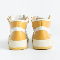 AUTRY - Collezione donna Autry - Aumw Wb12 - Sneakers Mid Wom Leat - Mustard<Collezione Scarpe Donna Sneakers