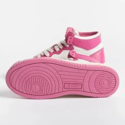 AUTRY - Collezione donna Autry - Aumw Wb14 - Sneakers Mid Wom Leat - Rosa Bubble<Collezione Scarpe Donna Sneakers