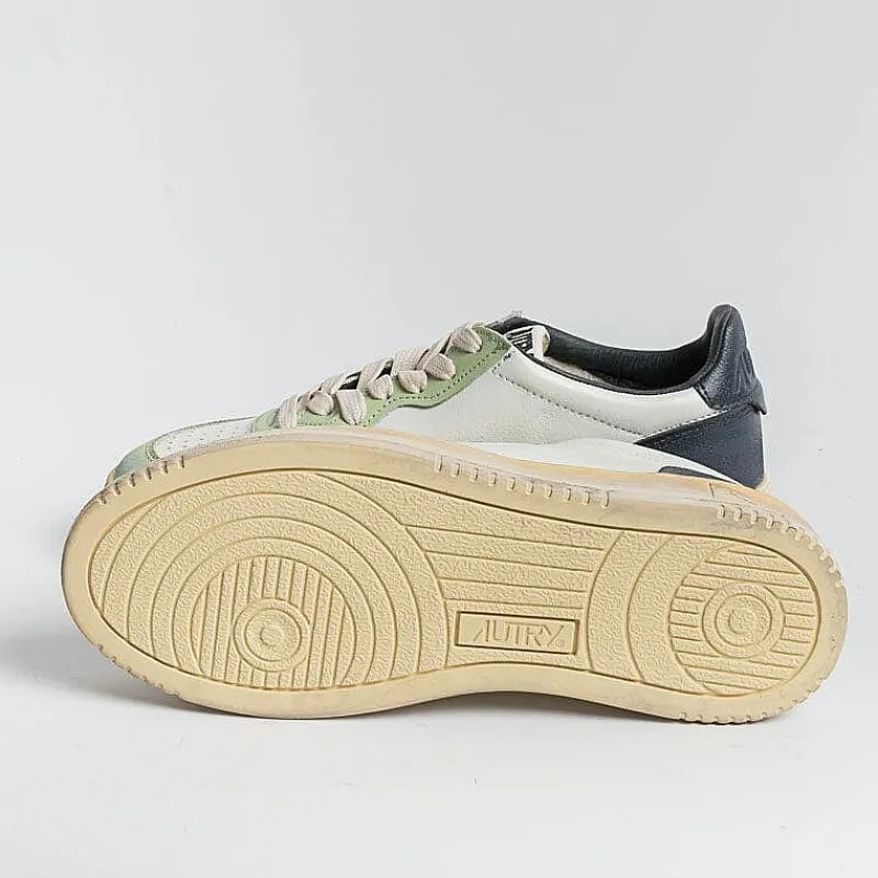 AUTRY - Collezione donna Autry - Avlw Sv18- Sneakers Low Wom Leat - Verde Blu - Vintage Edition<Collezione Scarpe Donna Sneakers