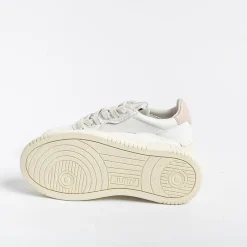 AUTRY - Collezione donna Autry - Sneakers Kulk Ll16 - Low Kid - Leath/Leat - Bianco Rosa<Collezione Scarpe Donna Sneakers