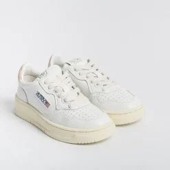 AUTRY - Collezione donna Autry - Sneakers Kulk Ll16 - Low Kid - Leath/Leat - Bianco Rosa<Collezione Scarpe Donna Sneakers