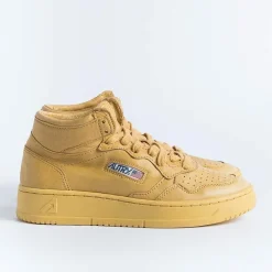 AUTRY - Collezione donna Autry Aumw Sg05 - Sneakers Mid Wom Solid Goat - Senape<Collezione Scarpe Donna Sneakers